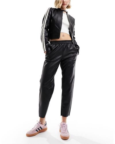 AllSaints Jen Faux Leather Elasticated Trackies - Black
