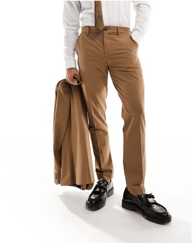 SELECTED Pantaloni slim da abito beige - Bianco