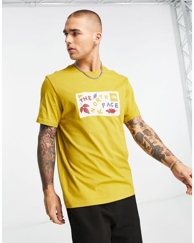 The North Face Leaf Drawing Chest Print T-shirt - Metallic