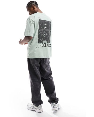 ASOS T-shirt oversize con stampa celestiale sul retro - Grigio