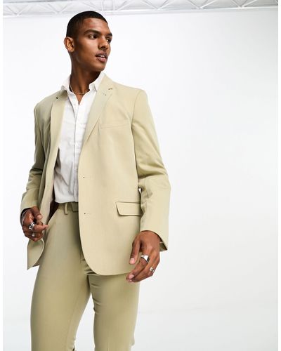 ASOS Skinny Suit Jacket - Natural