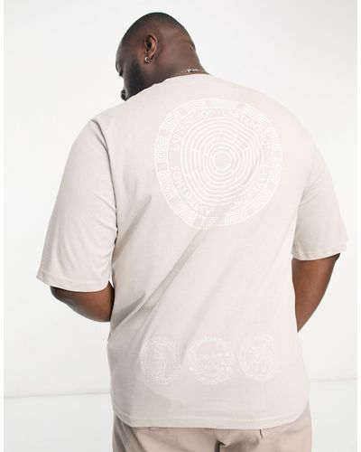 Bolongaro Trevor Plus Oversized T-shirt With Back Print - Natural