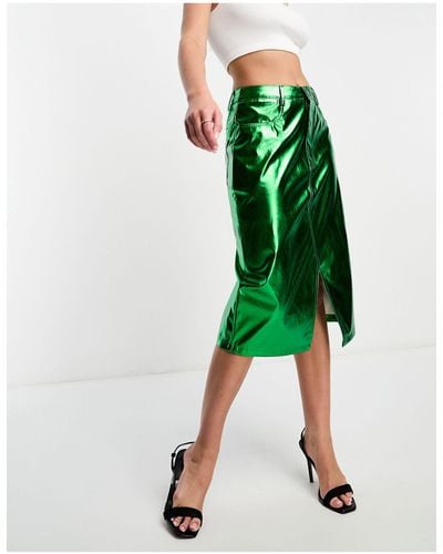 Amy Lynn Lupe Midi Skirt - Green
