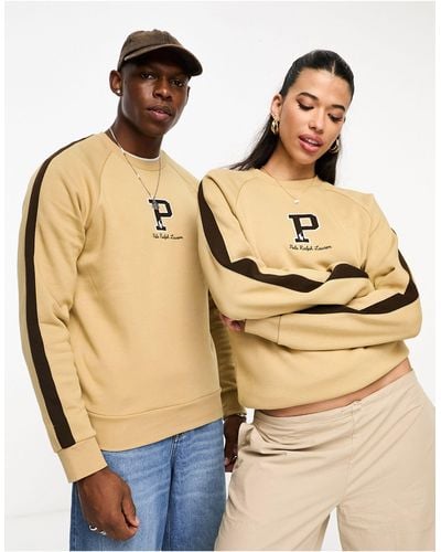 Polo Ralph Lauren X Asos Exclusive Collab Sweatshirt With Central Logo - Natural