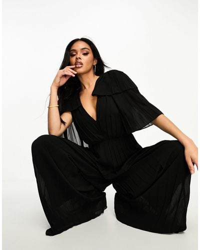 Forever Unique Flutter Sleeve Jumpsuit - Black