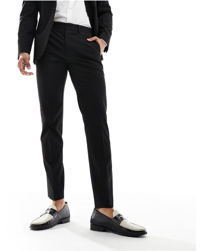 ASOS Slim Tuxedo Trousers - Black