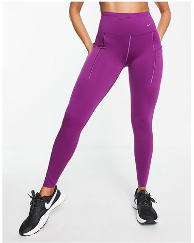 Nike Go dri-fit - legging taille mi-haute pour activité à impact élevé - Violet