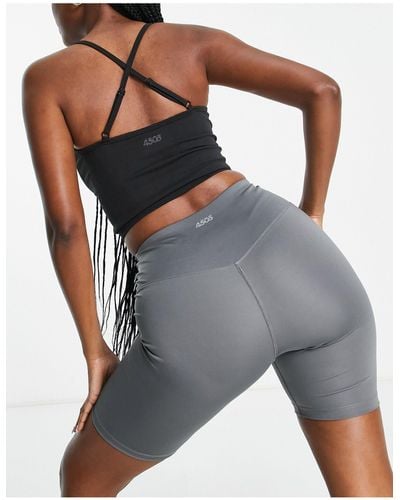 ASOS 4505 Hourglass Icon Booty legging Short With Bum Sculpt Detail - Gray