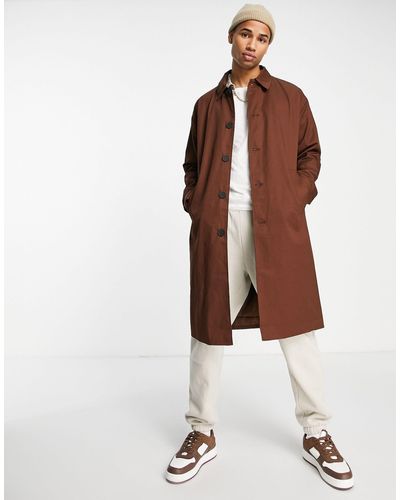 Only & Sons Oversized Trench - Brown