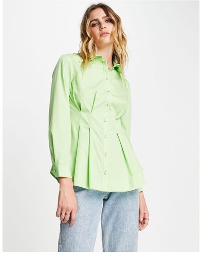 River Island Camisa con cintura ajustada - Verde