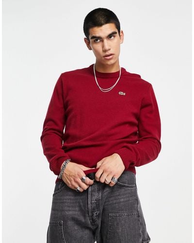 Lacoste Crew Neck Jumper - Red