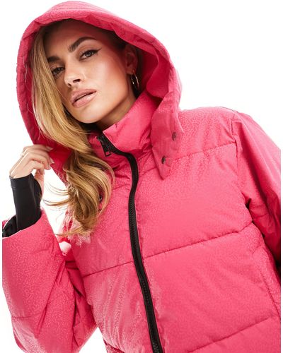 Threadbare Ski Hooded Puffer Coat - Pink