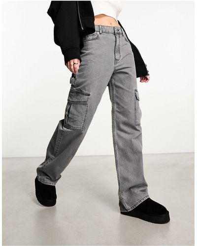 New Look Cargo Jeans - Grey