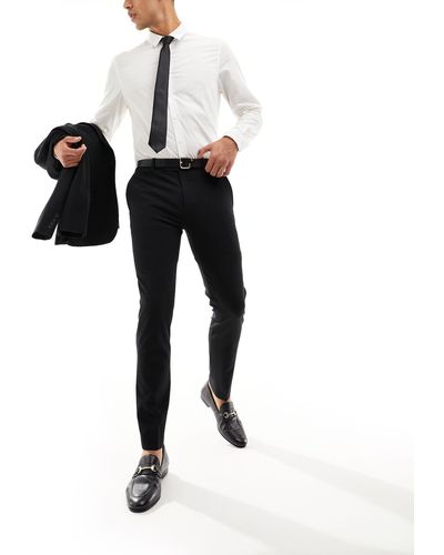 River Island Super Skinny Suit Trousers - Black