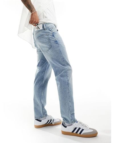 Calvin Klein Jeans dad fit lavaggio chiaro - Blu