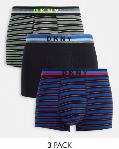 DKNY Kingman - Set Van 3 Boxershorts - Blauw