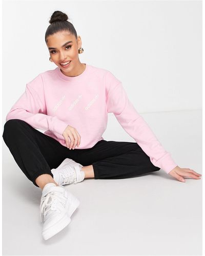 adidas Originals Logomania - Sweater Met Drievoudig Logo - Roze