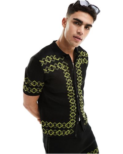 ASOS Polo con cuello - Negro