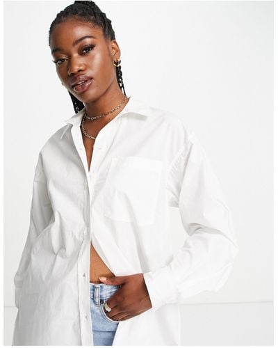 New Look – langärmliges hemd - Weiß