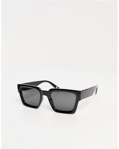 ASOS Square Sunglasses With Bevel Frame - Black