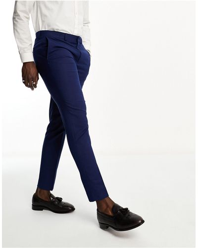 Burton Burton - pantaloni da abito slim testurizzati medio - Blu