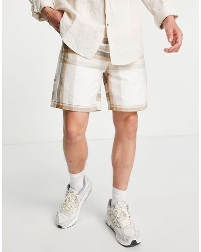 Only & Sons Geruite Short - Wit