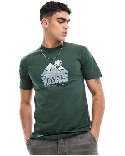 Vans Mountain View Graphic Print T-shirt - Green