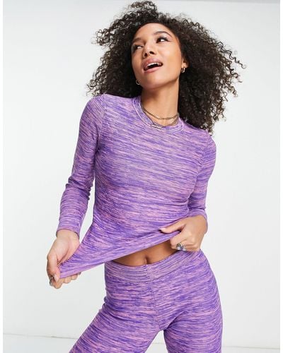 ONLY Space Dye Sweater - Purple