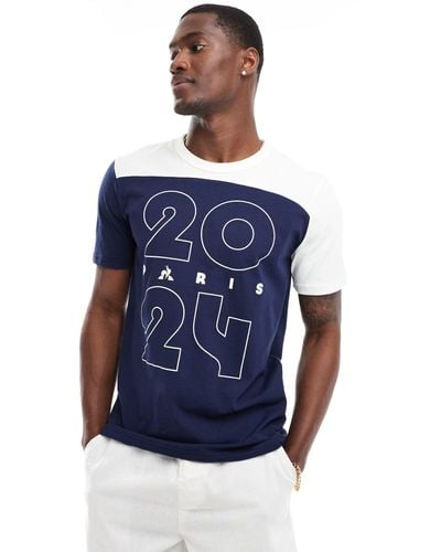 Le Coq Sportif Paris 2024 - t-shirt blu notte