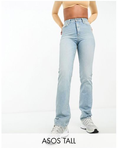 ASOS Asos design tall - jeans dritti anni '90 azzurri - Blu