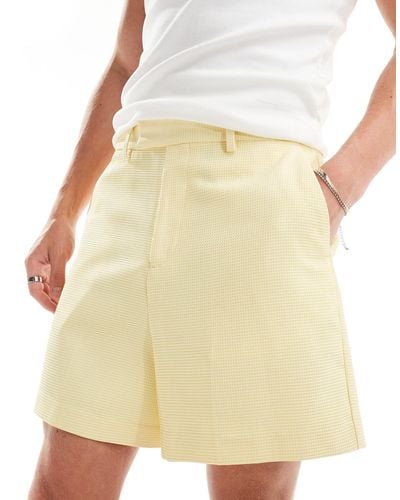 ASOS Smart Crop Bermuda Shorts - Yellow