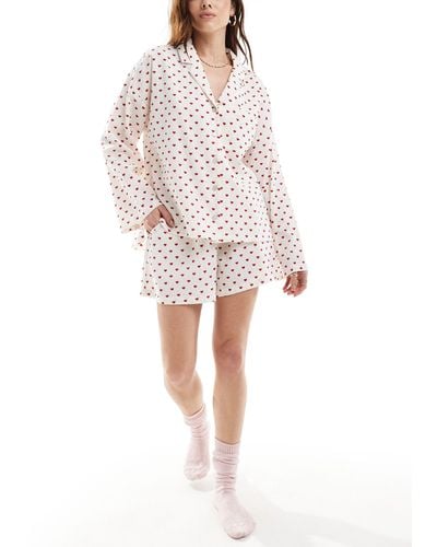 Lindex Seersucker Pyjama Top - White