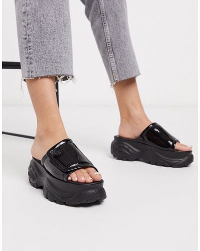 Buffalo London Chunky Mule Sandal - Black