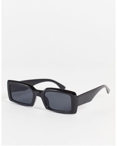 Pull&Bear Rechthoekige Zonnebril - Zwart