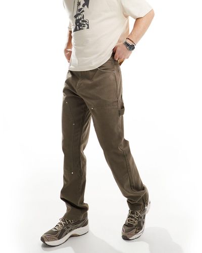 The Couture Club Twill Carpenter Cargo Pants - Natural