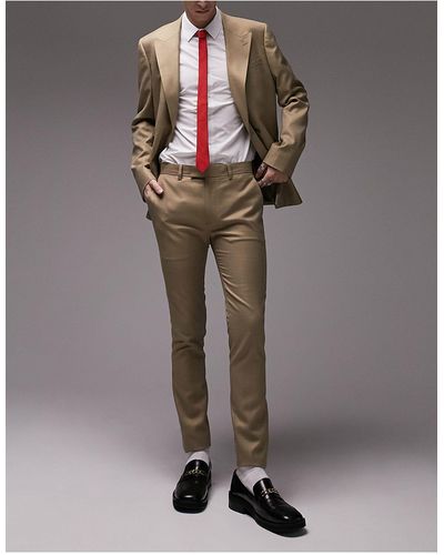 TOPMAN Super Skinny Wedding Suit Pants - Gray