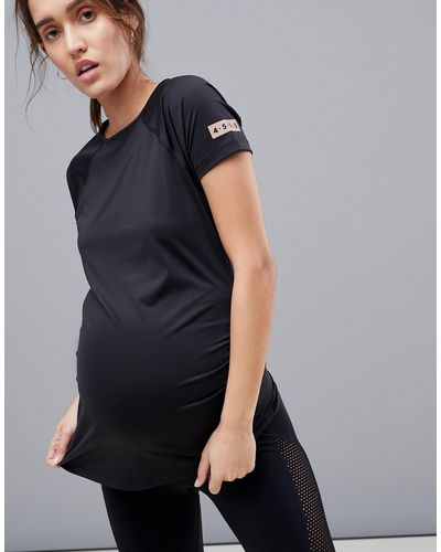ASOS 4505 Maternity Training T-shirt In Tight Fit - Black