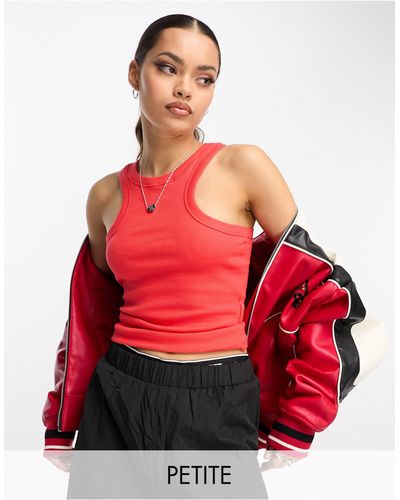 Noisy May Racer Neck Top - Red