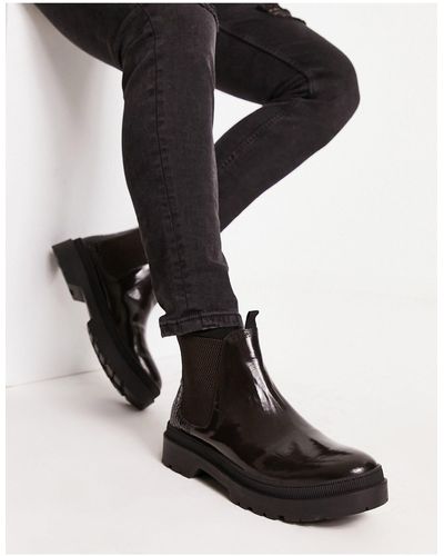 H by Hudson Aden - exclusivité - bottines chelsea - Noir