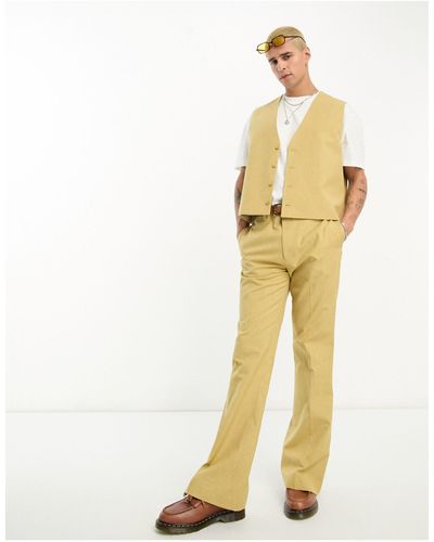 ASOS Flare Suit Trouser - Yellow