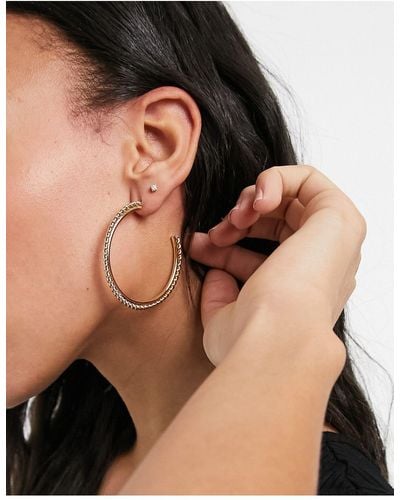 TOPSHOP Xl Hoop Earrings - Metallic