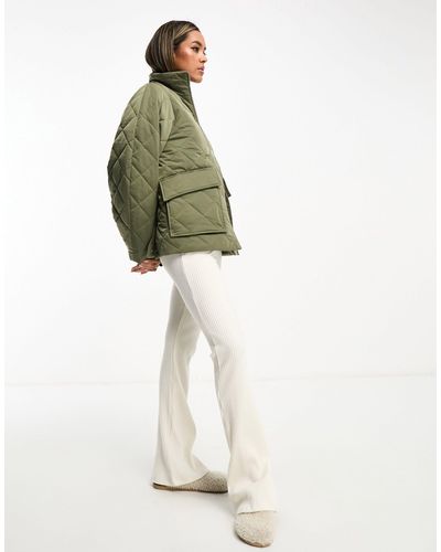 & Other Stories Padded Quilted Jacket - Green