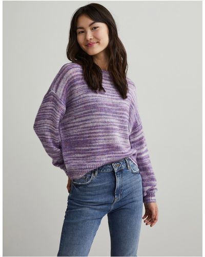 Pieces Crew Neck Sweater - Purple