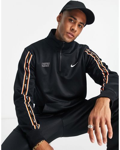 Nike Repeat Pack - Gebreide Sweater Van Polyester Met Halve Rits - Zwart