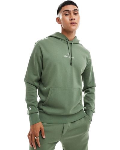 Polo Ralph Lauren Central Logo Double Knit Hoodie - Green