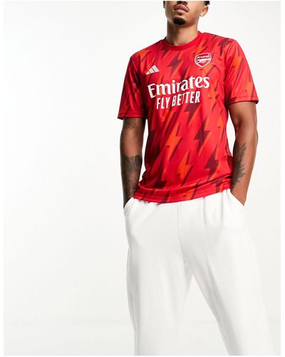 adidas Originals Adidas Football Arsenal Fc 2023/24 Pre-match Shirt - Red