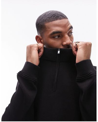 Topman half zip jumper top