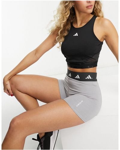adidas Originals Adidas Training Techfit 3 Inch legging Shorts - Grey
