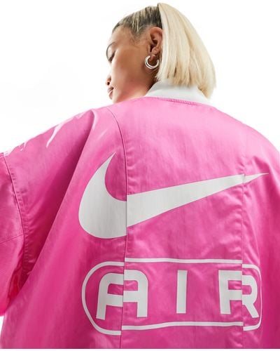 Nike Air Oversized Woven Bomber Jacket - Pink