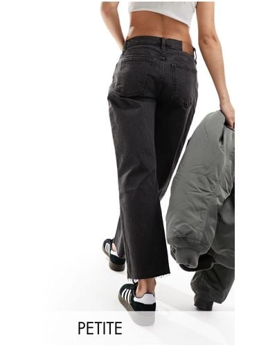 Madewell Petite Raw Hem Perfect Vintage Straight Jeans - Black